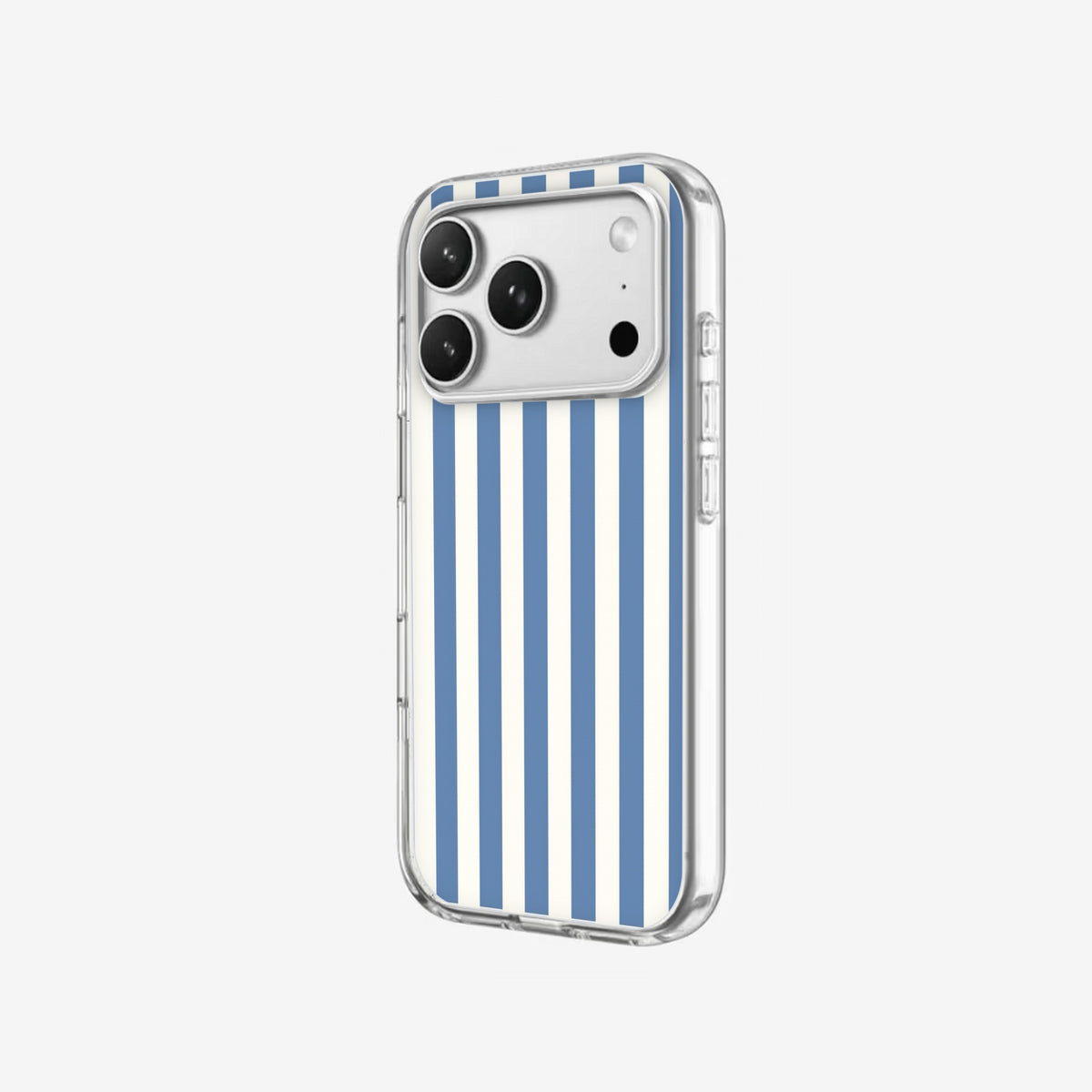 Blue Stripe - Clear Silicone angled