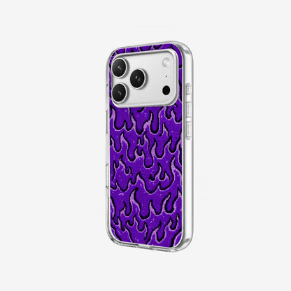 Purple Flames - Clear Silicone angled