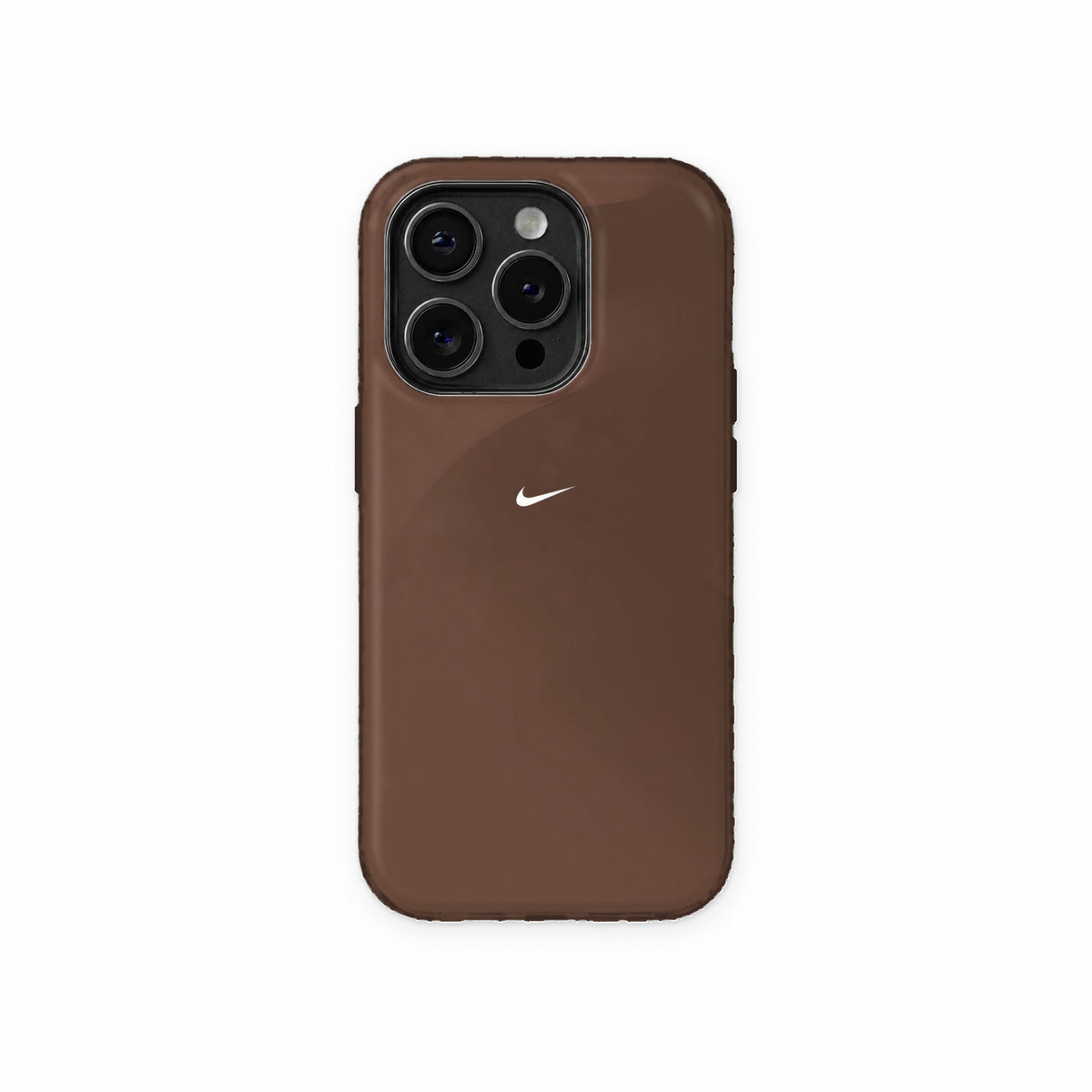Chocolate Brown Swoosh Phone Case front view