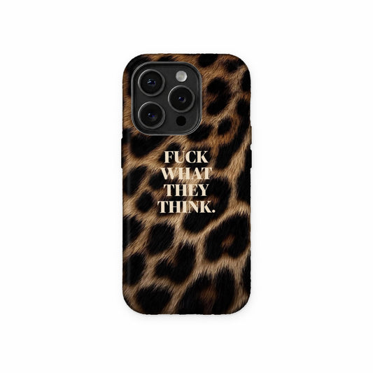 Leopard Attitude Quote Phone Case front view