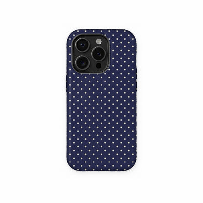Navy Dots - Glass Case