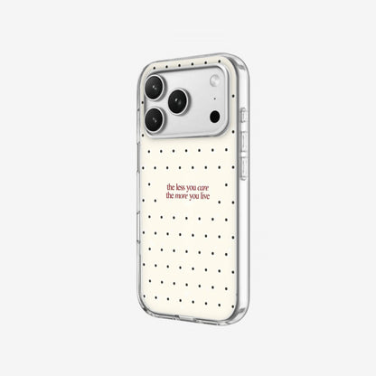 Care Less - Clear Silicone angled
