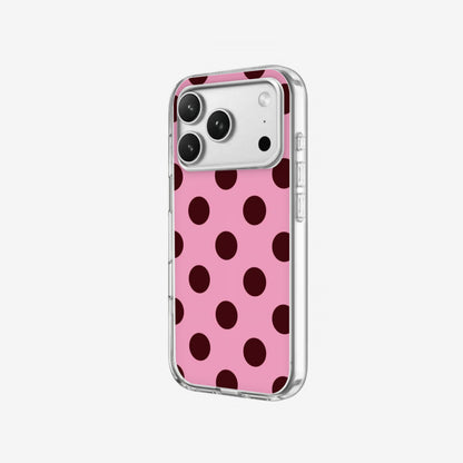 Bubblegum Dots - Clear Silicone angled
