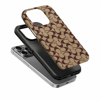 Brown Monogram Phone Case layered view