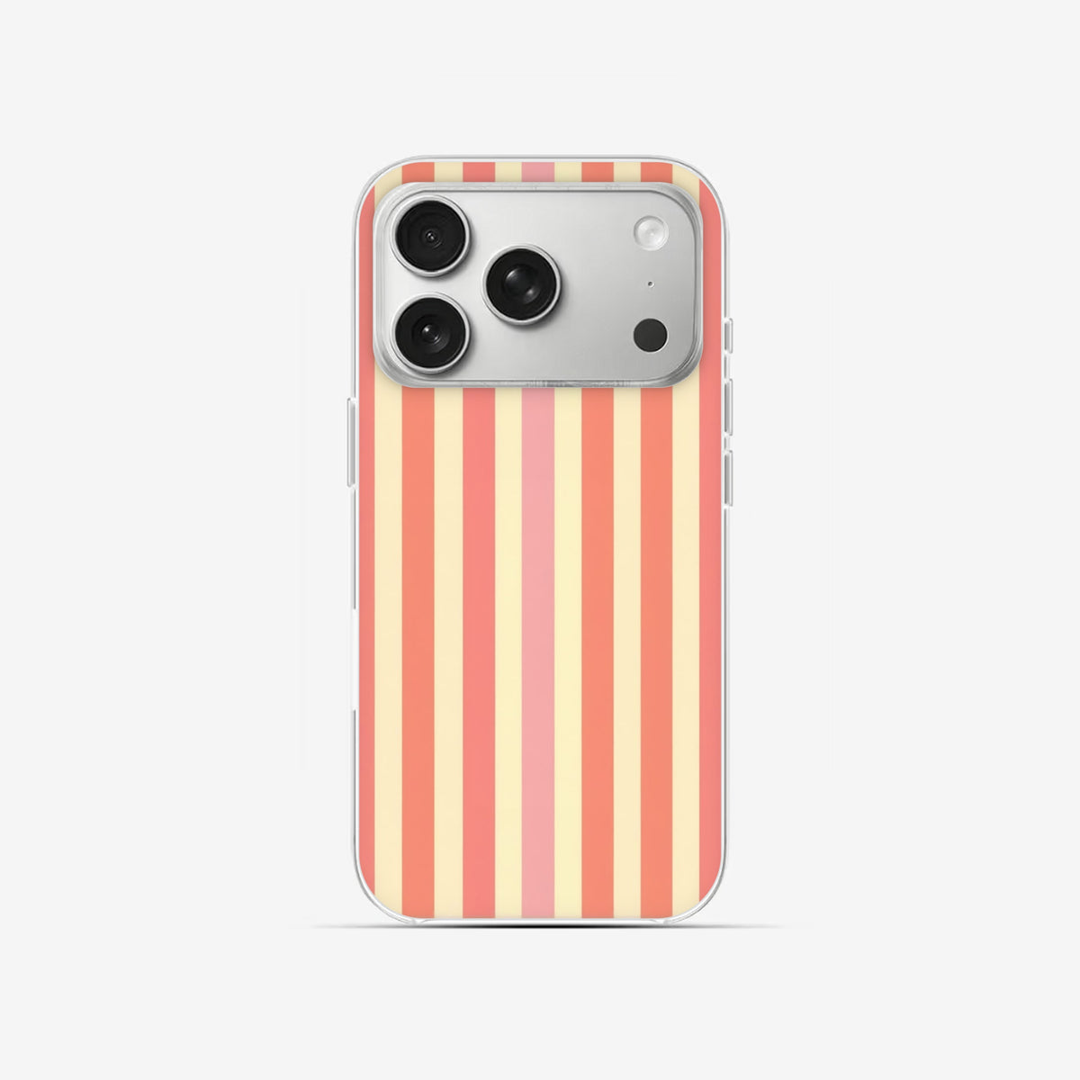 Peach Stripe - Clear Silicone