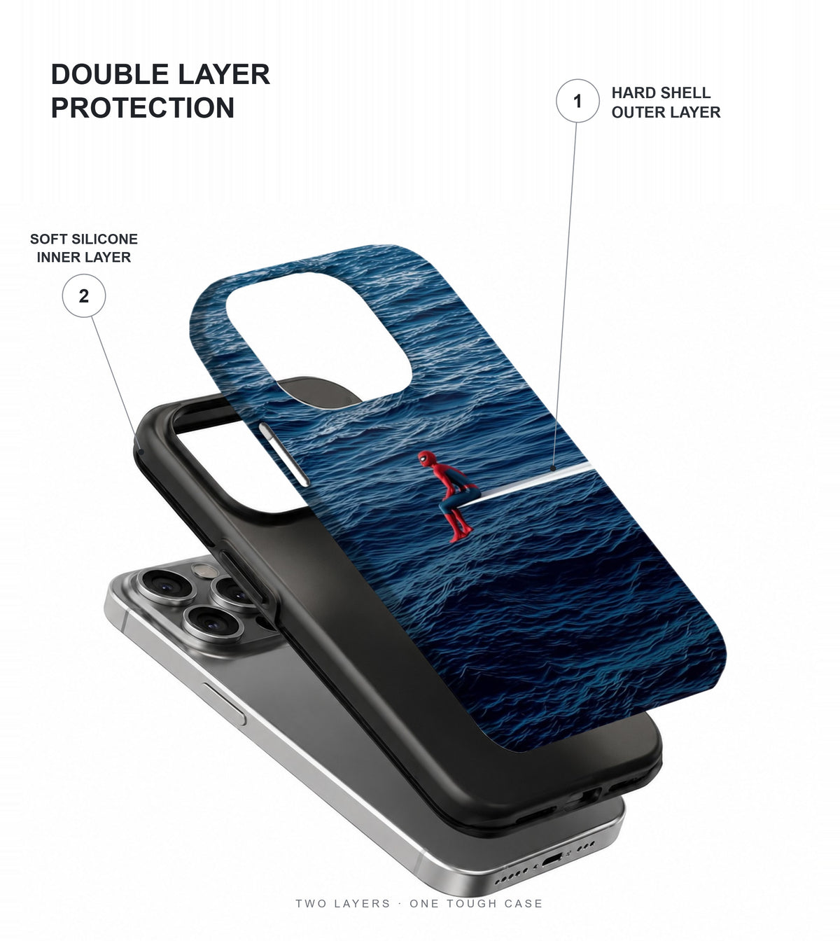Ocean Wanderer Phone Case double layer protection