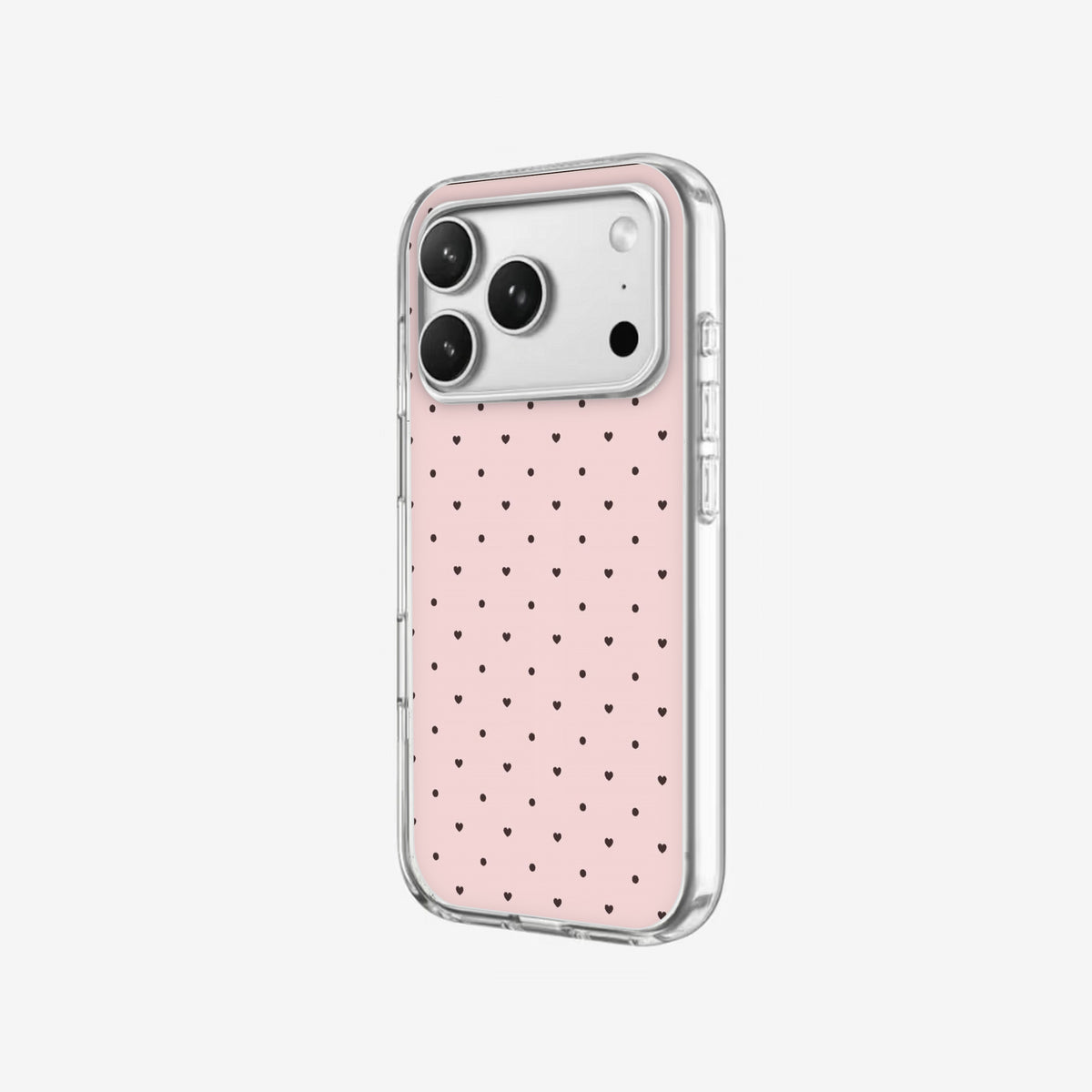 Petal Dots - Clear Silicone angled