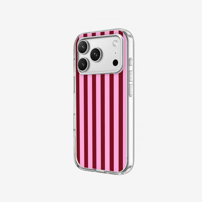 Berry Stripe - Clear Silicone angled