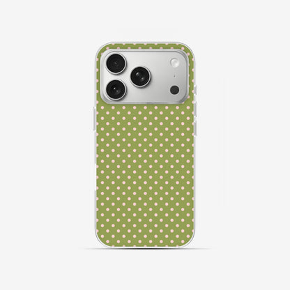 Olive Dots - Clear Silicone