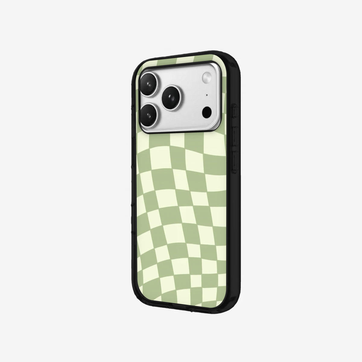 Mint Check - Black Silicone angled