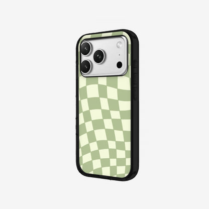 Mint Check - Black Silicone angled