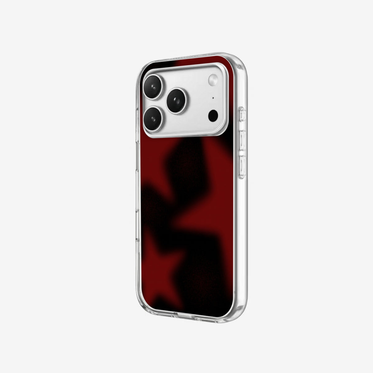 Red Stars - Clear Silicone angled