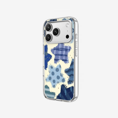 Denim Stars - Clear Silicone angled