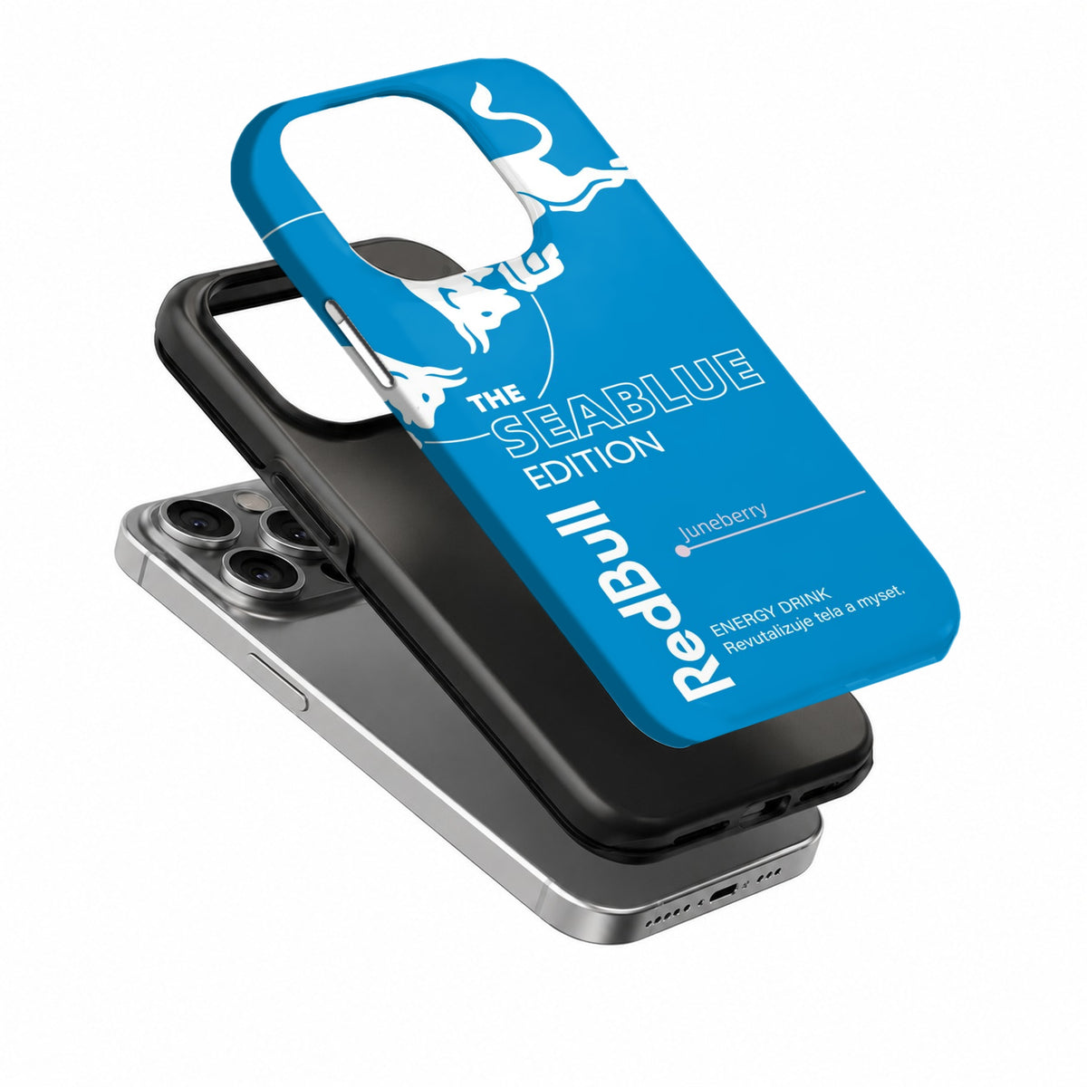 Sea Blue Edition Phone Case layered view