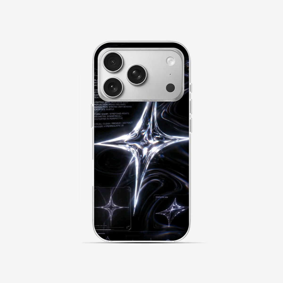 Chrome Star - Clear Silicone