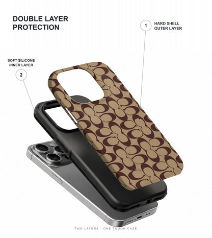 Brown Monogram Phone Case double layer protection