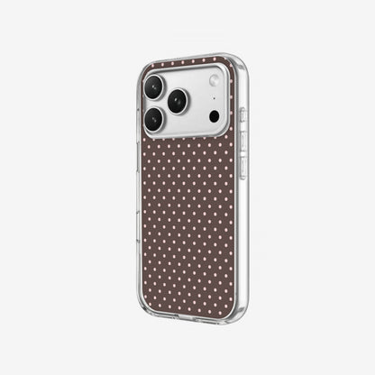 Cocoa Dots - Clear Silicone angled