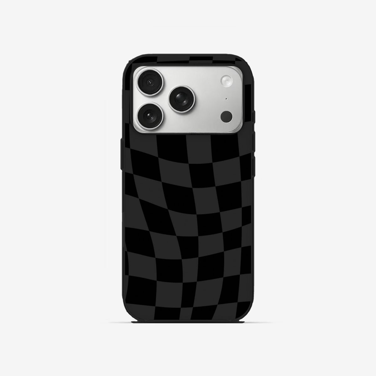 Warped Check - Black Silicone