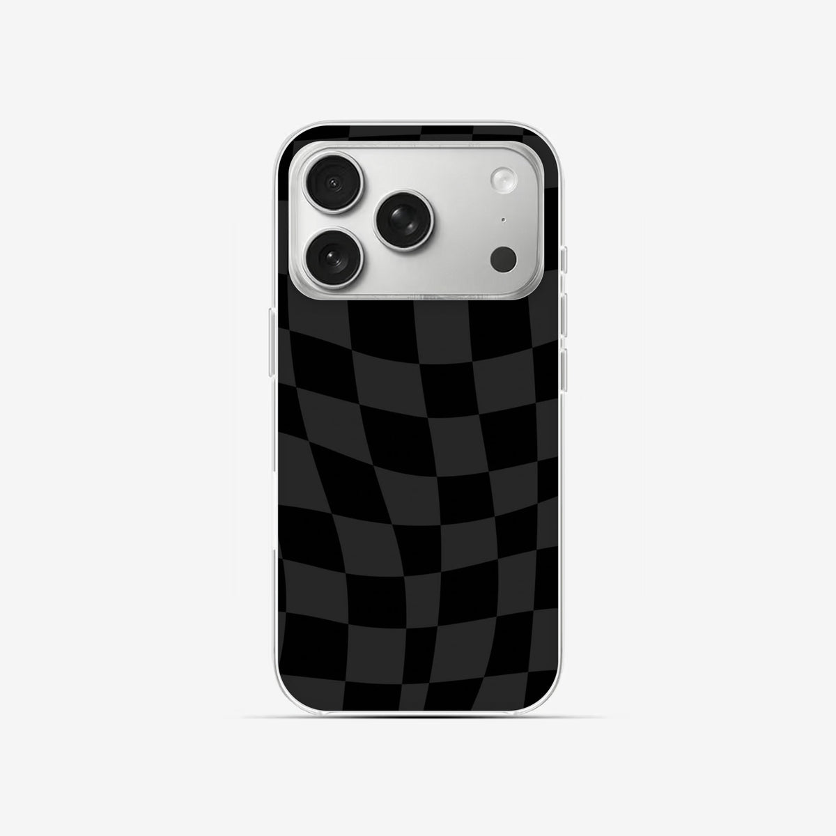 Warped Check - Clear Silicone