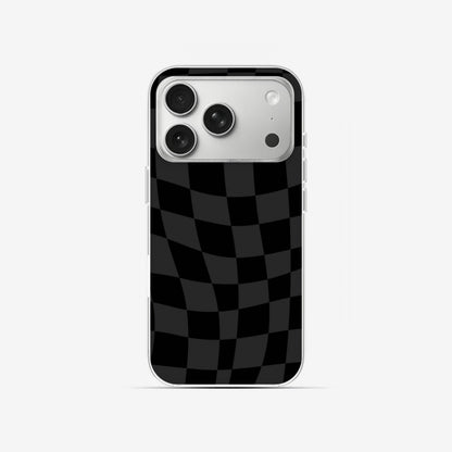 Warped Check - Clear Silicone