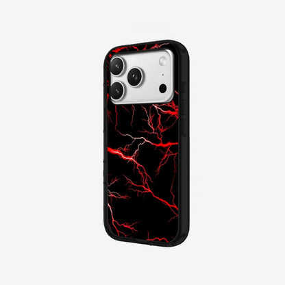 Red Lightning - Black Silicone angled