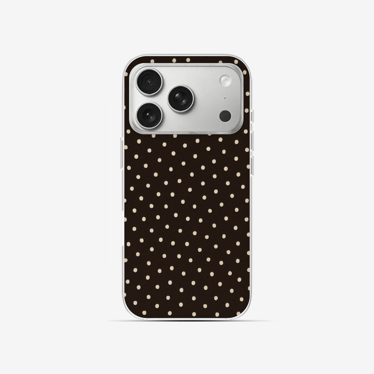 Mocha Dots - Clear Silicone