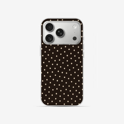 Mocha Dots - Clear Silicone