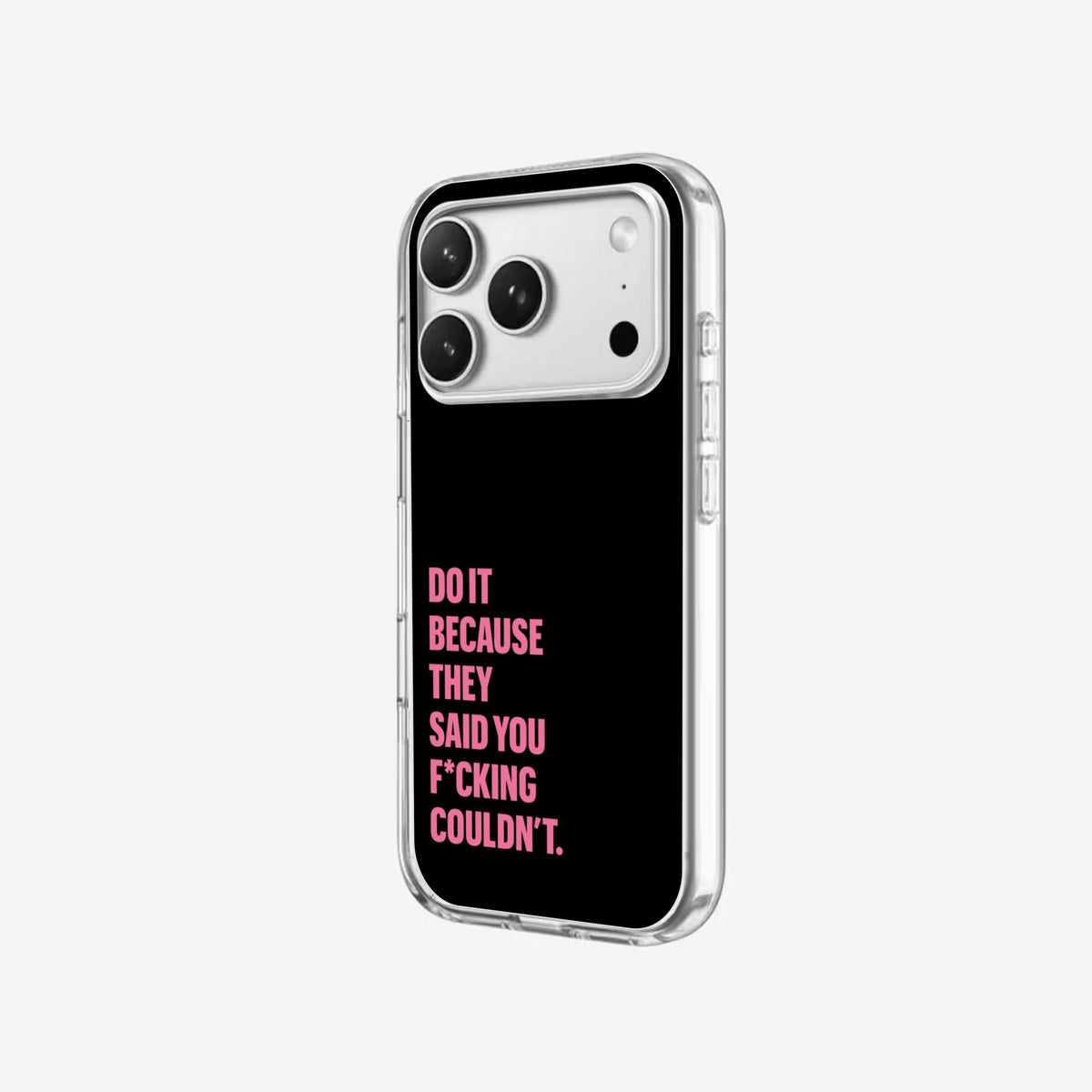 Rebel - Clear Silicone angled