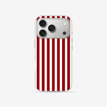 Cherry Stripe - Clear Silicone