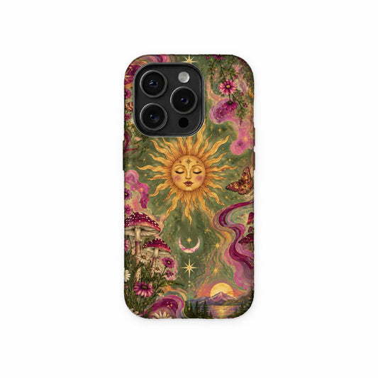 Boho Sun Garden Phone Case front view