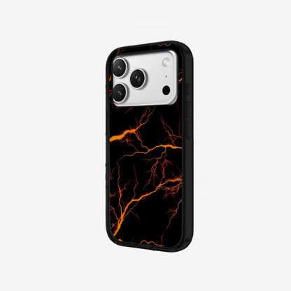 Orange Storm - Black Silicone angled