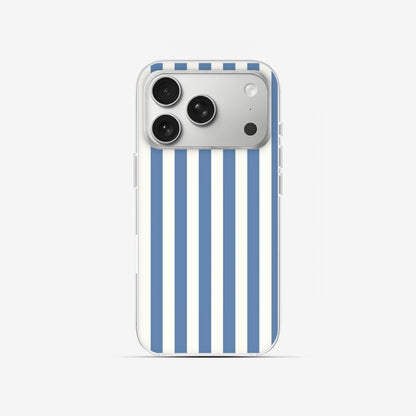 Blue Stripe - Clear Silicone