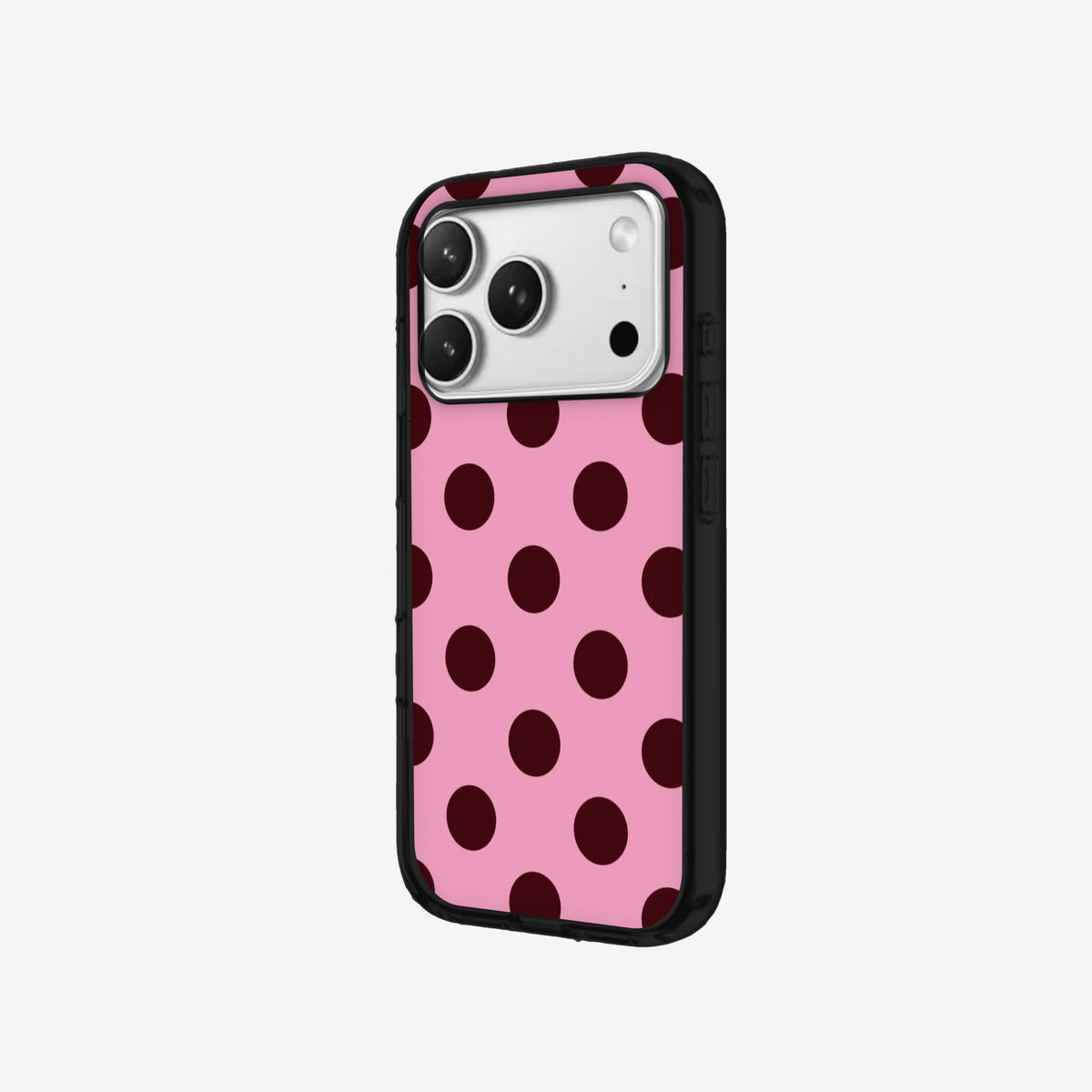 Bubblegum Dots - Black Silicone angled