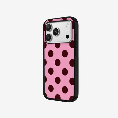 Bubblegum Dots - Black Silicone angled