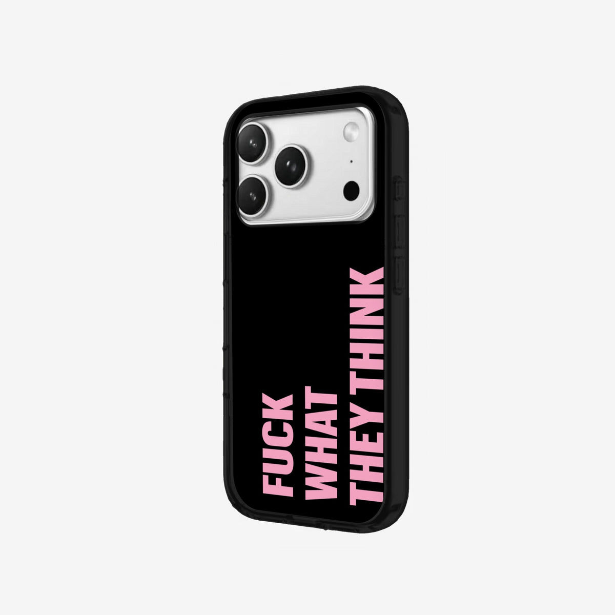 Think Pink - Black Silicone angled
