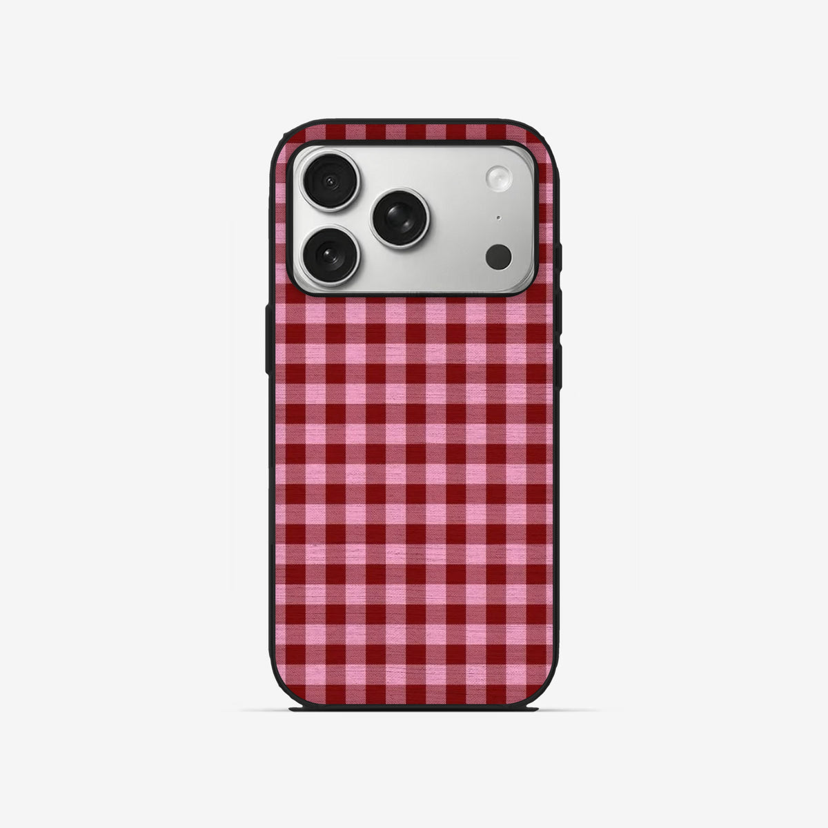 Cherry Gingham - Black Silicone