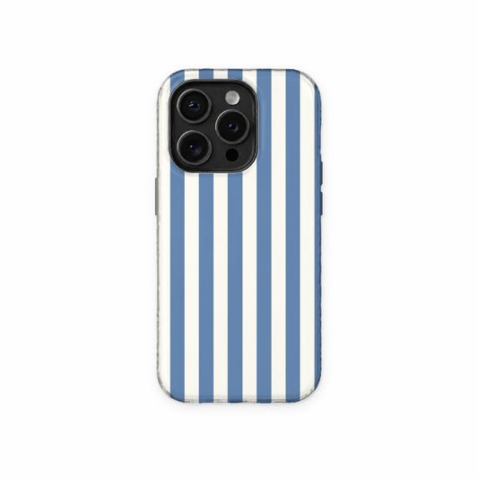 Blue Coastal Stripe Phone Case front view
