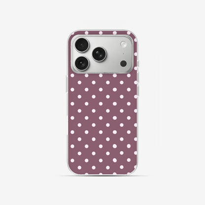 Plum Dots - Clear Silicone