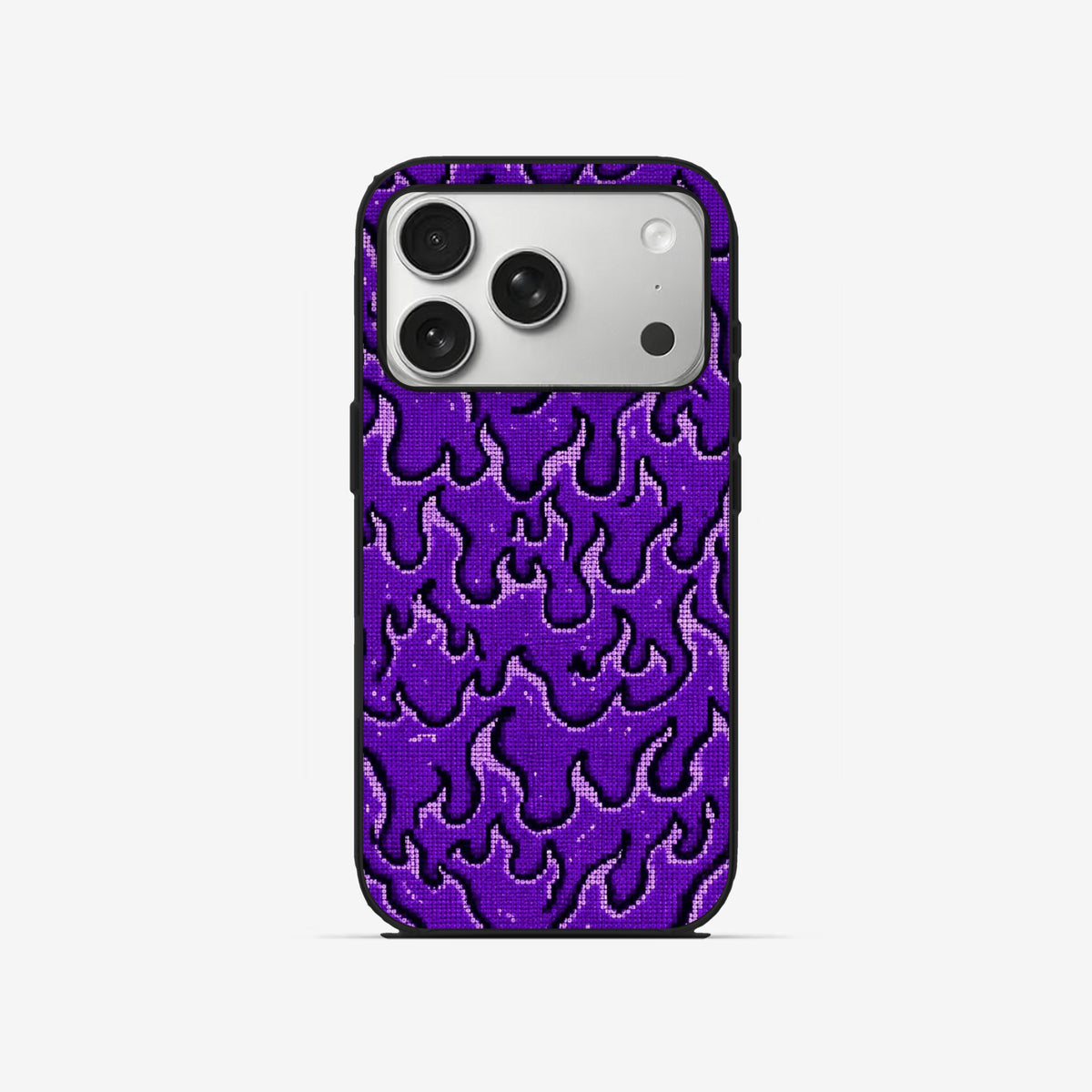 Purple Flames - Black Silicone
