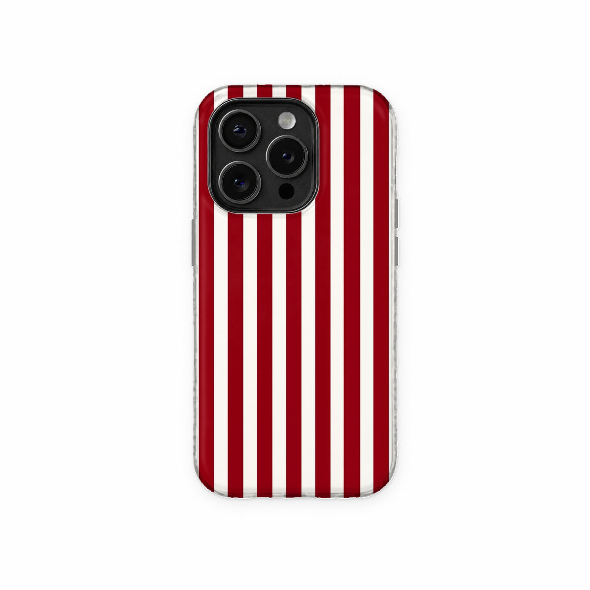 Red Candy Stripe Phone Case front view