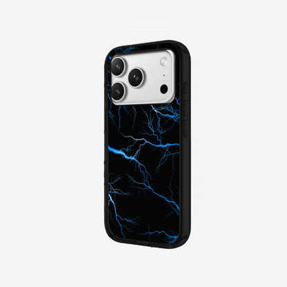 Blue Lightning - Black Silicone angled