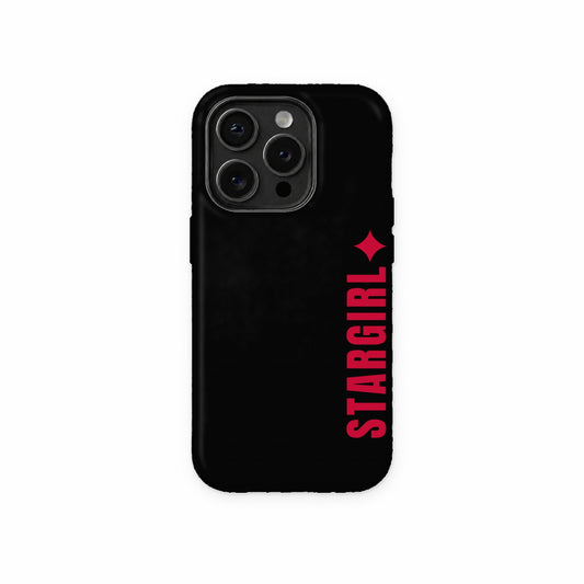 Black Red Statement Text Phone Case front view