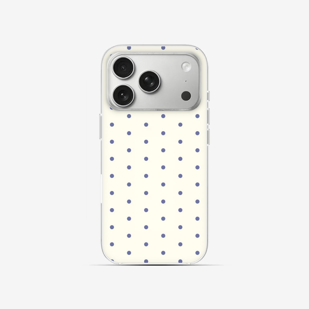 Cream Dots - Clear Silicone