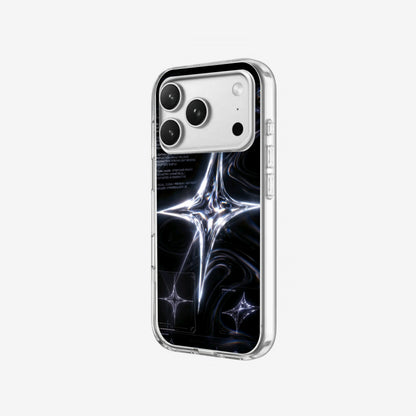 Chrome Star - Clear Silicone angled
