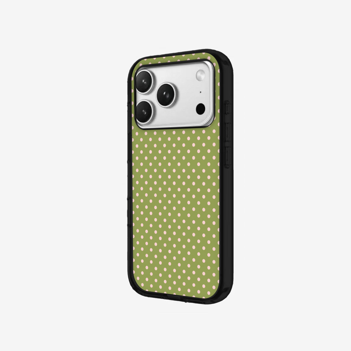 Olive Dots - Black Silicone angled