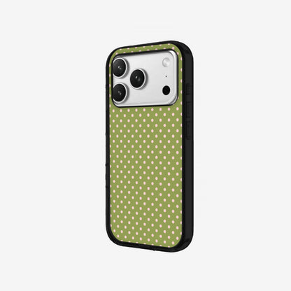 Olive Dots - Black Silicone angled