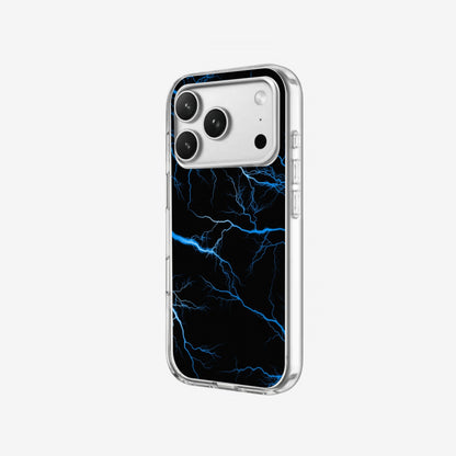 Blue Lightning - Clear Silicone angled